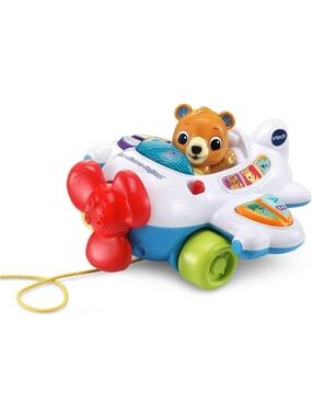 VTech Light & Sound Pull-Along Airplane Toy - White, Blue, Red, Green